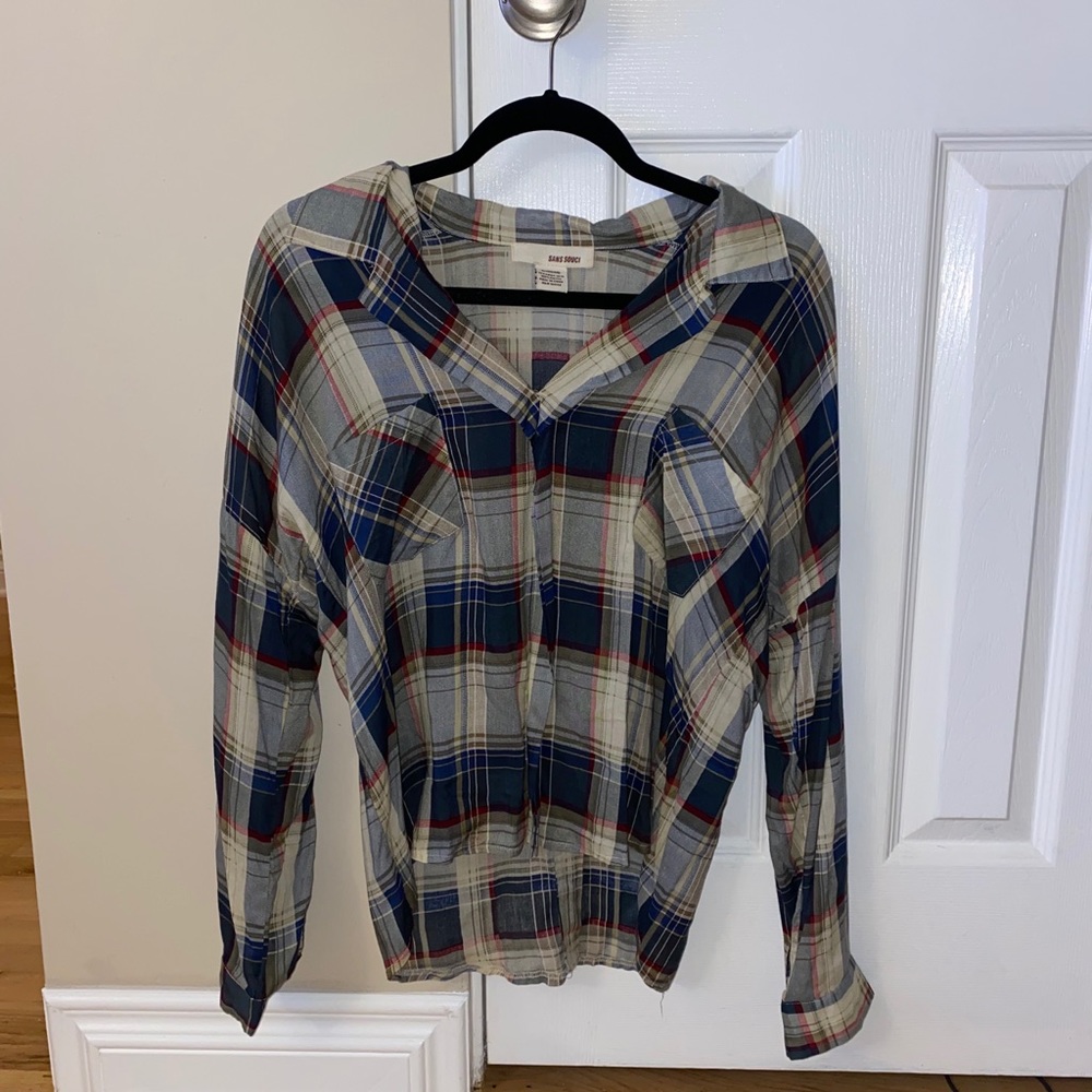 Casual flannel top